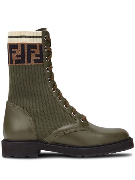 fendi rockoko boots combat|fendi rockoko green boots.